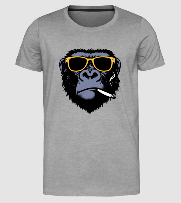 gorilla2 minta szürke pólón
