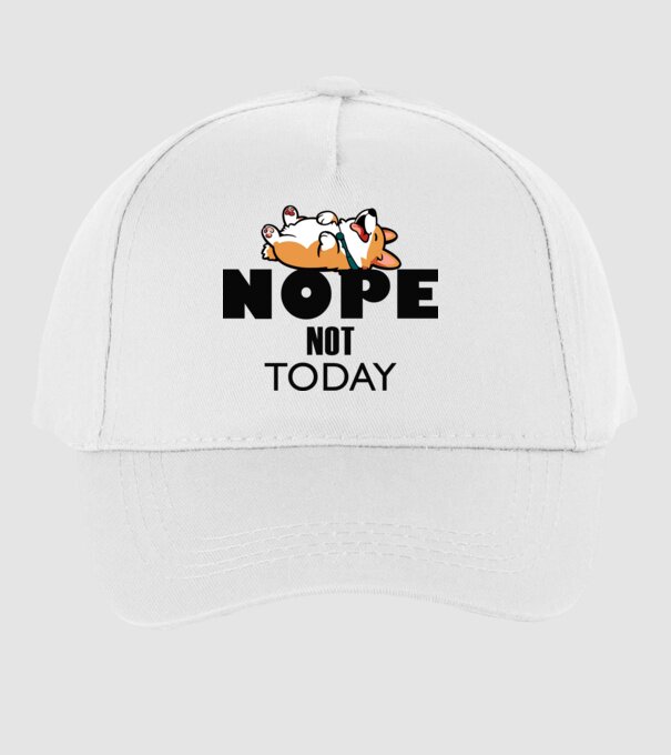 Nope, not today corgi minta fehér pólón