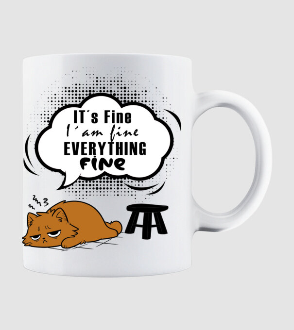 It's Fine 2 minta fehér pólón