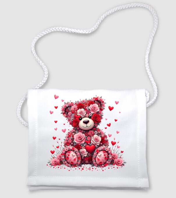 Teddy Lover minta fehér pólón