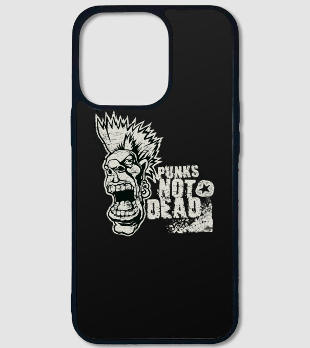 Punks Not Dead minta fekete pólón