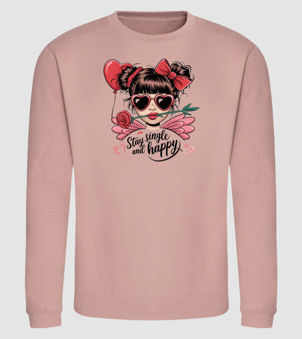 Stay Single minta dusty pink pólón