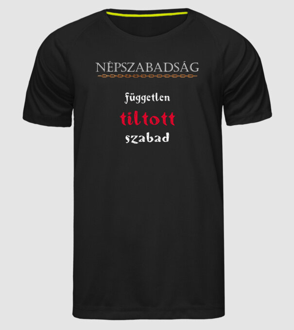 Népszabadsag 4 minta fekete pólón