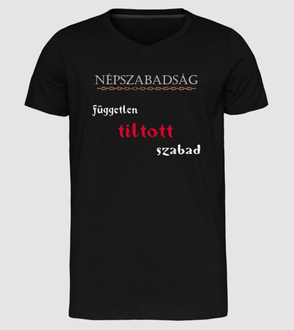 Népszabadsag 3 minta fekete pólón