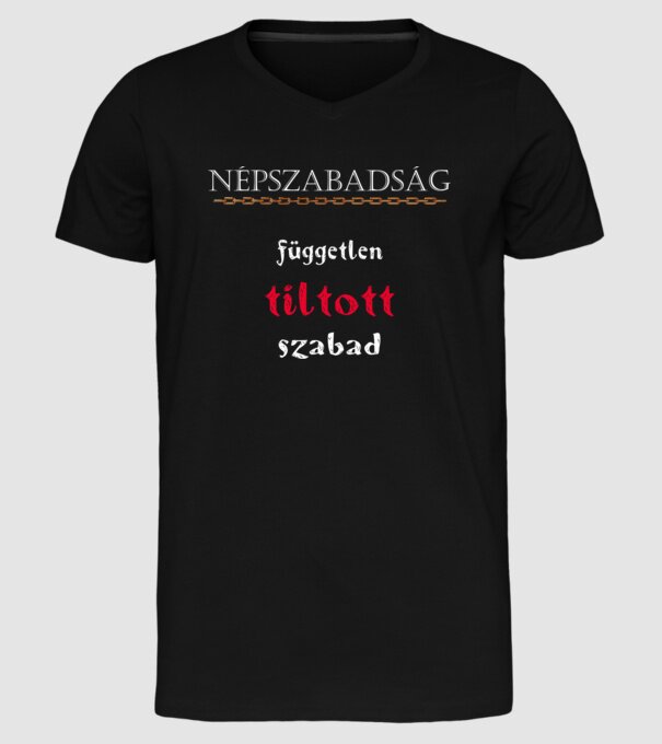 Népszabadsag 4 minta fekete pólón