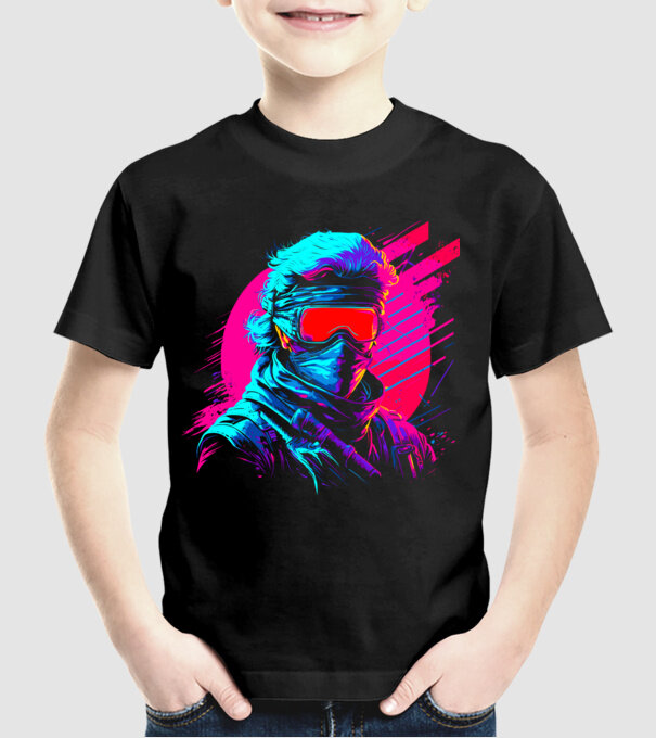 010 Ninja 3 minta fekete pólón