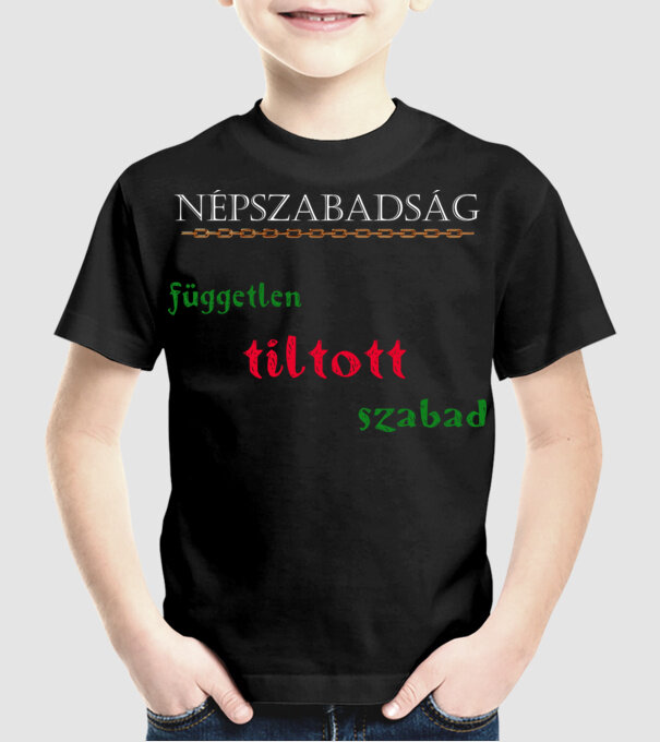 Népszabadság 2 minta fekete pólón