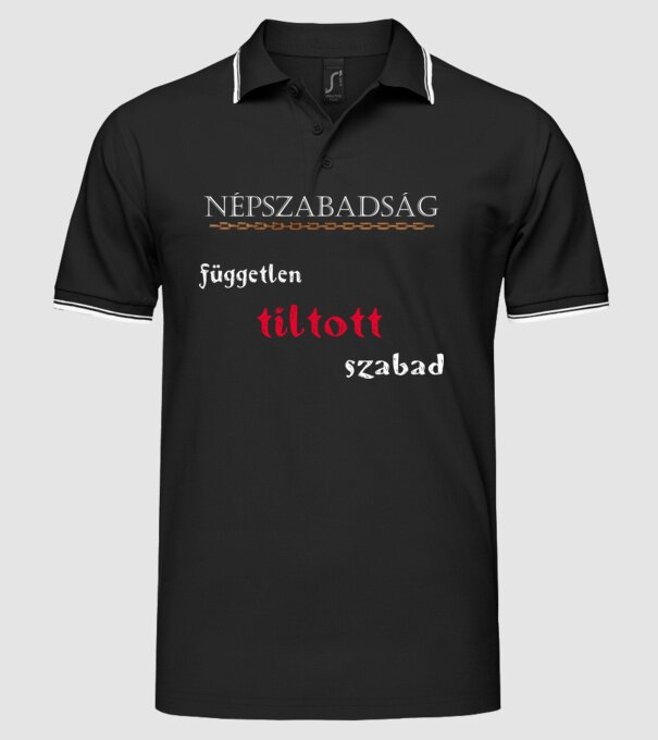 Népszabadsag 3 minta fekete pólón