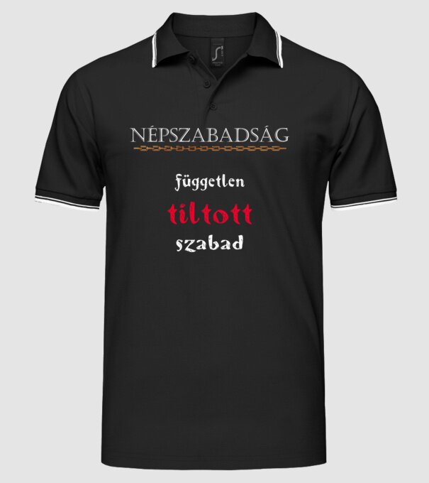 Népszabadsag 4 minta fekete pólón