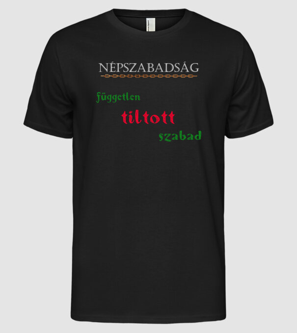 Népszabadság 2 minta fekete pólón