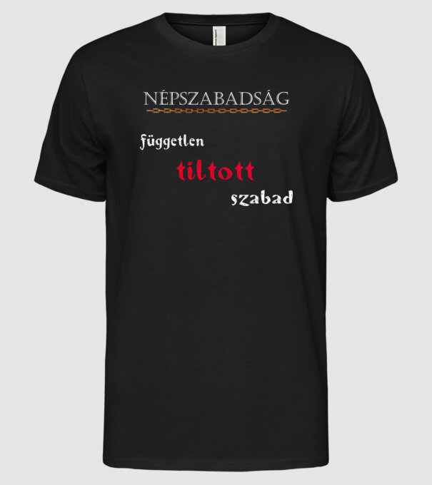 Népszabadsag 3 minta fekete pólón