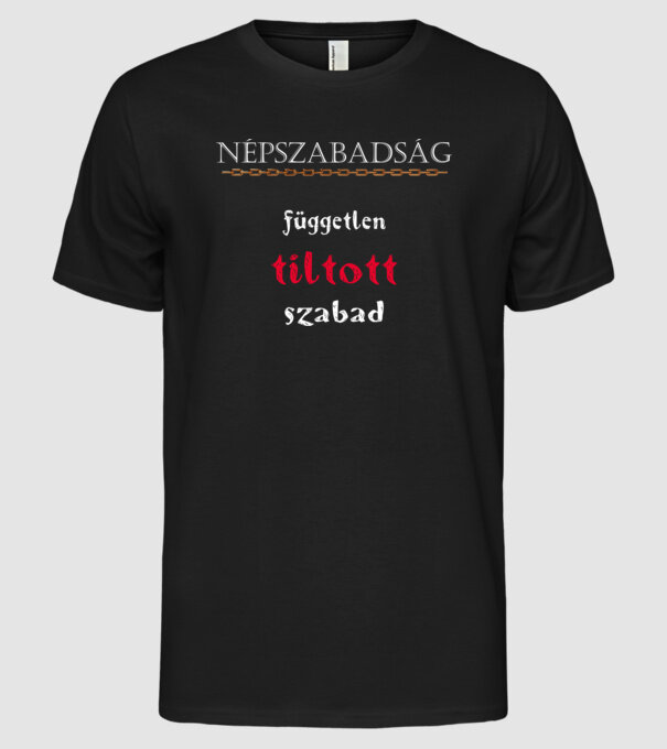 Népszabadsag 4 minta fekete pólón