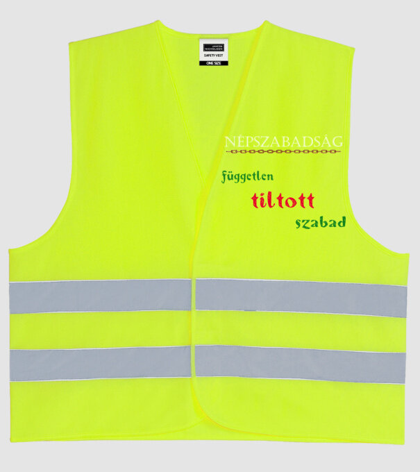 Népszabadság 2 minta neonsárga pólón