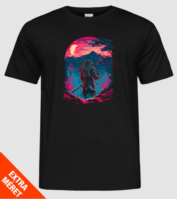 016 Samurai minta fekete pólón