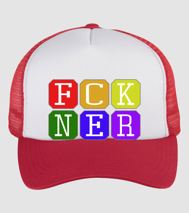 FCKNER 2 minta fehér/piros pólón