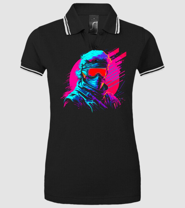 010 Ninja 3 minta fekete pólón