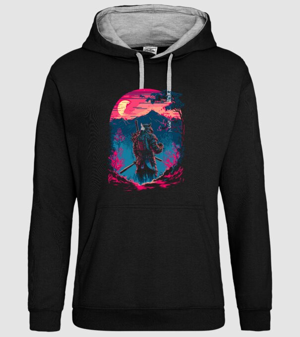 016 Samurai minta fekete pólón