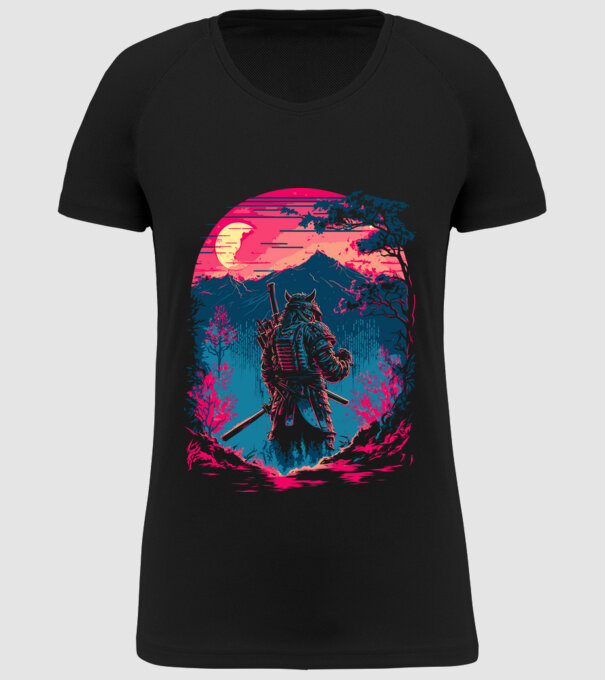 016 Samurai minta fekete pólón
