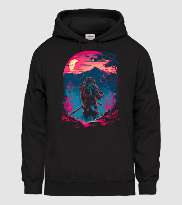 016 Samurai minta fekete pólón