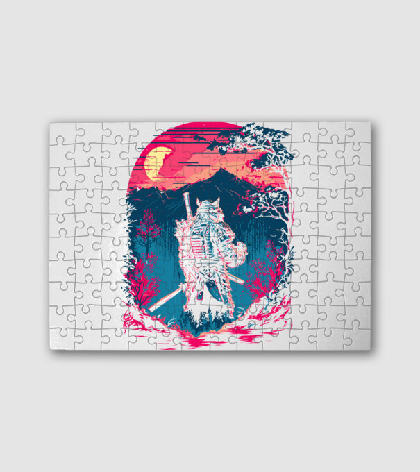 016 Samurai minta fehér pólón