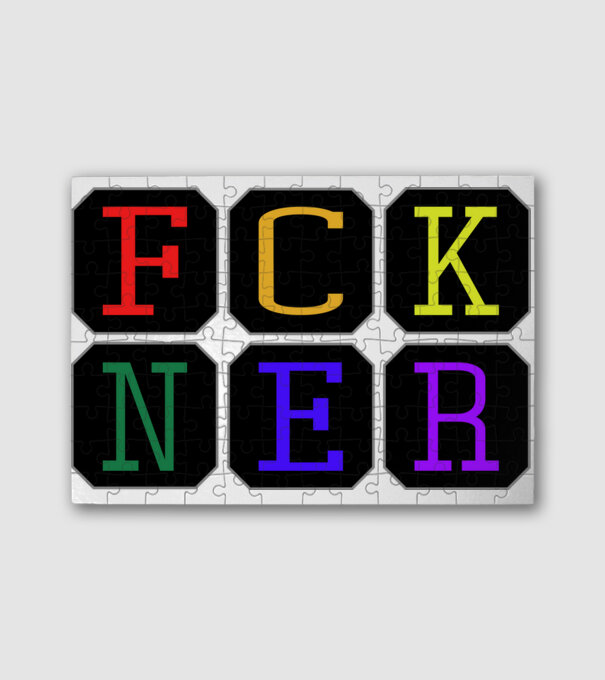 FCKNER 3 minta fehér pólón
