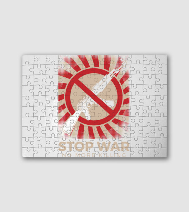 Stop War 1 minta fehér pólón