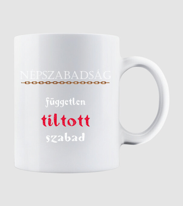 Népszabadsag 4 minta fehér pólón