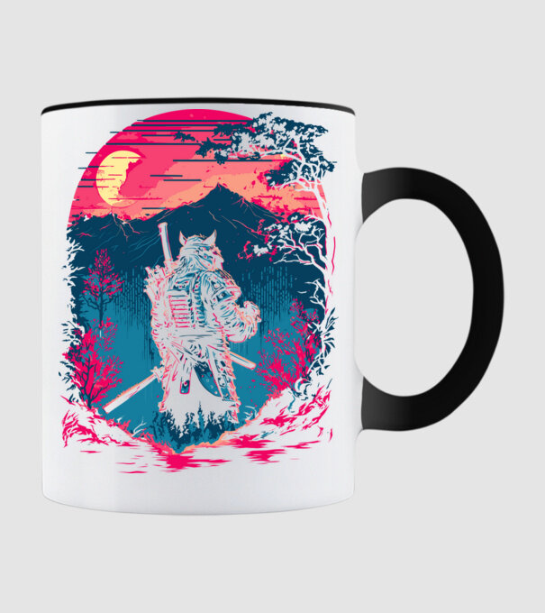 016 Samurai minta fekete pólón