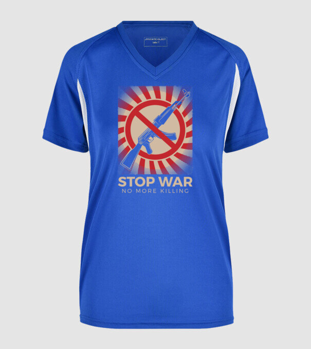 Stop War 1 minta királykék pólón