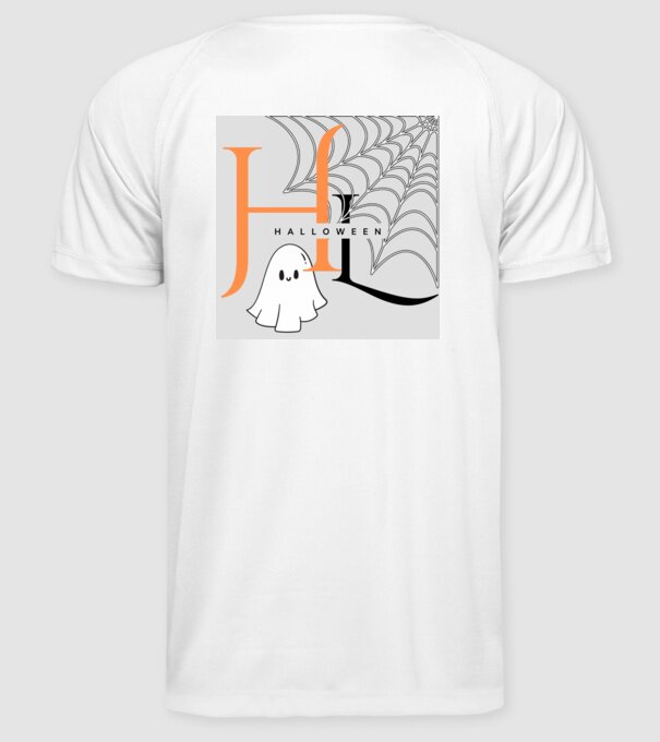 Halloween minta fehér pólón