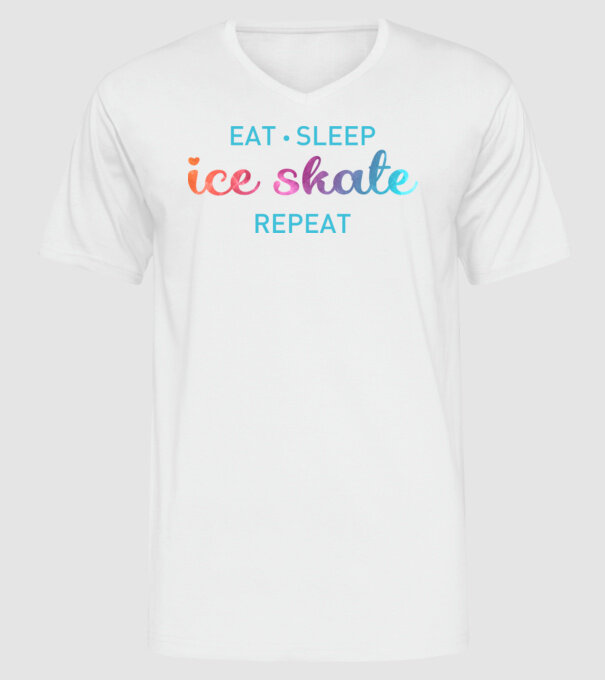 Ice skate repeat minta fehér pólón