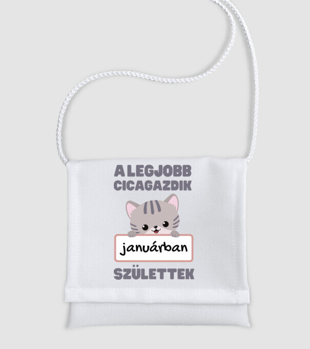 A legjobb cicagazdik januárban születtek minta fehér pólón