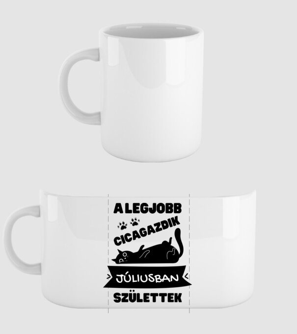 A legjobb cicagazdik júliusban születtek minta fehér pólón