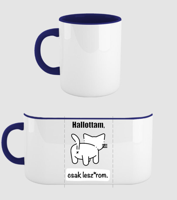 Hallottam, csak lesz*rom fehér minta sötétkék pólón