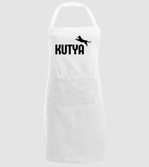 Kutya minta fehér pólón