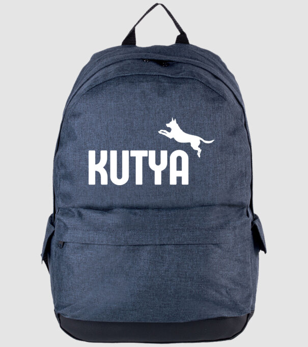 Kutya minta farmerkék pólón