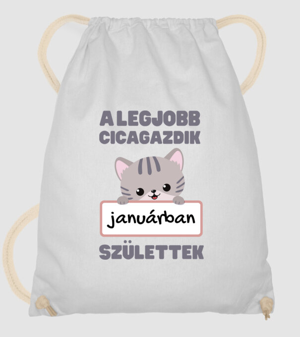 A legjobb cicagazdik januárban születtek minta fehér pólón