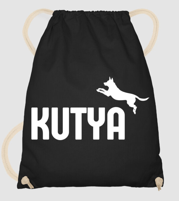 Kutya minta fekete pólón