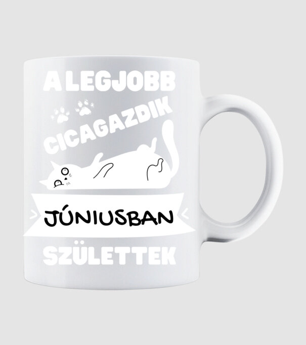 A legjobb cicagazdik júniusban születtek minta fehér pólón
