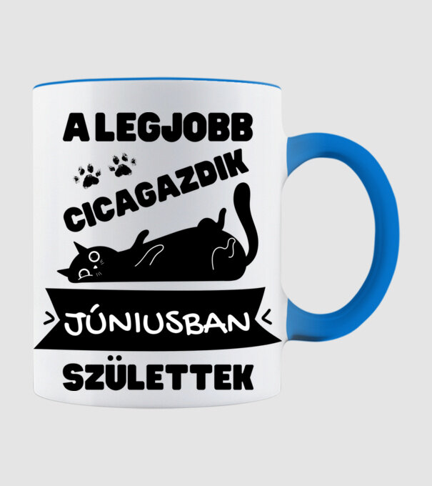 A legjobb cicagazdik júniusban születtek minta világoskék pólón