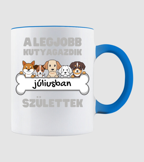 A legjobb kutyagazdik júliusban születtek minta világoskék pólón