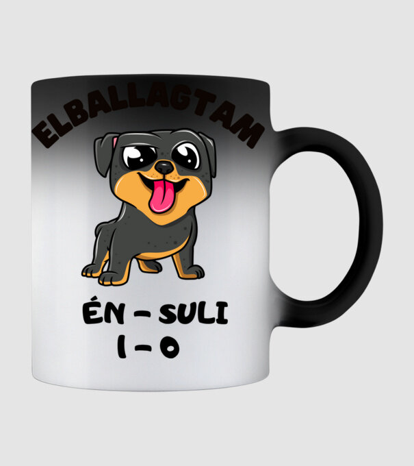 Elballagtam Én-Suli 1-0 kutyás minta fekete pólón