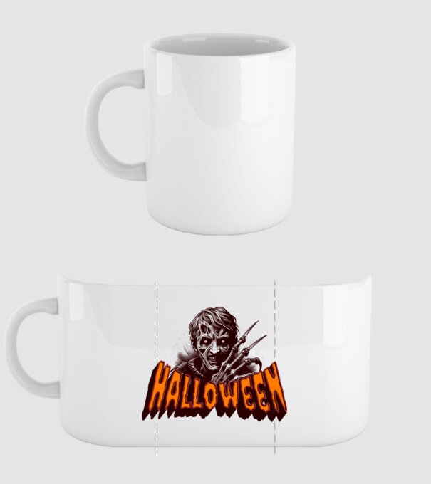 Halloween  minta fehér pólón