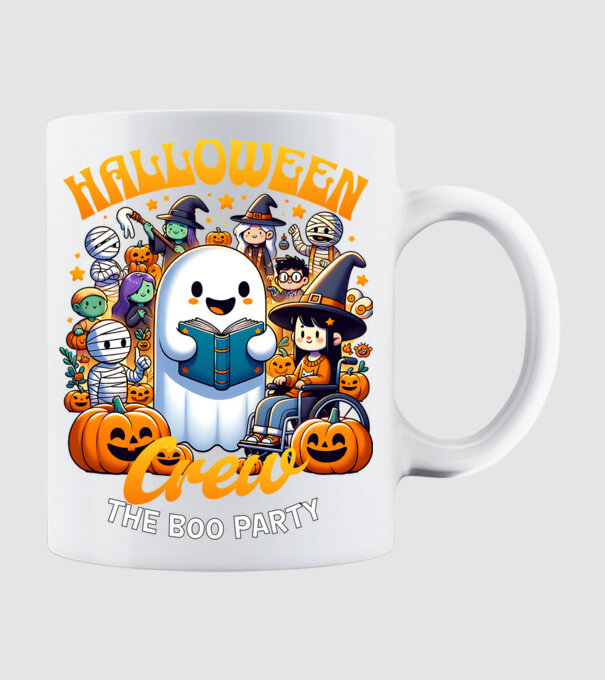 Halloween Crew  minta fehér pólón