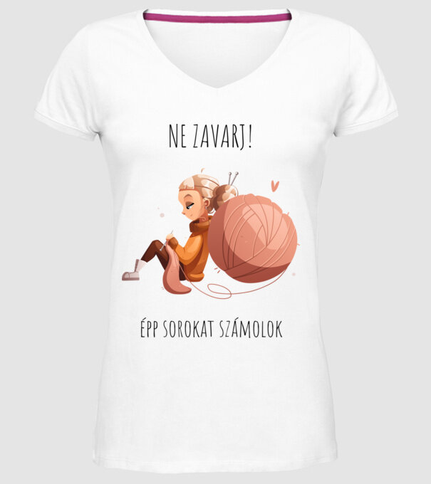 Ne zavarj! Épp sorokat számolok! minta fehér pólón