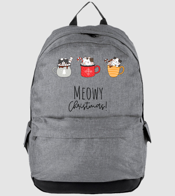 Meowy Christmas! minta szürke pólón