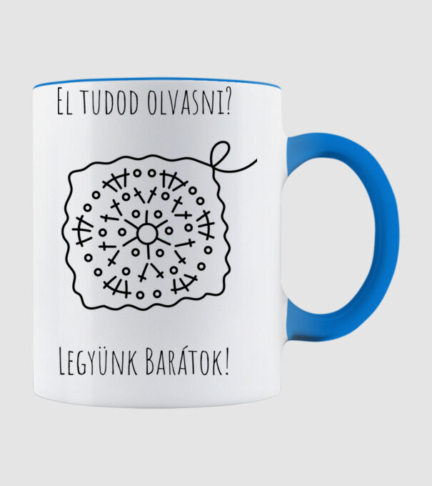 El tudod olvasni? Legyünk barátok! minta világoskék pólón