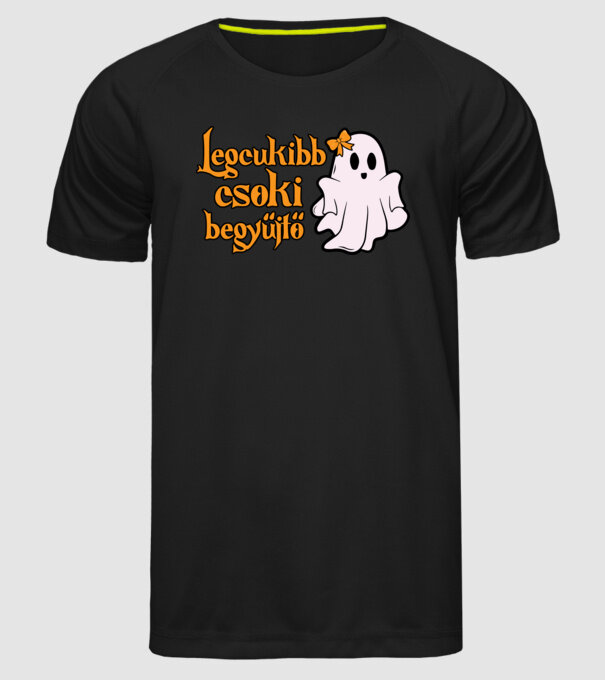 Legcukibb csoki begyűjtő halloween pólóminta minta fekete pólón