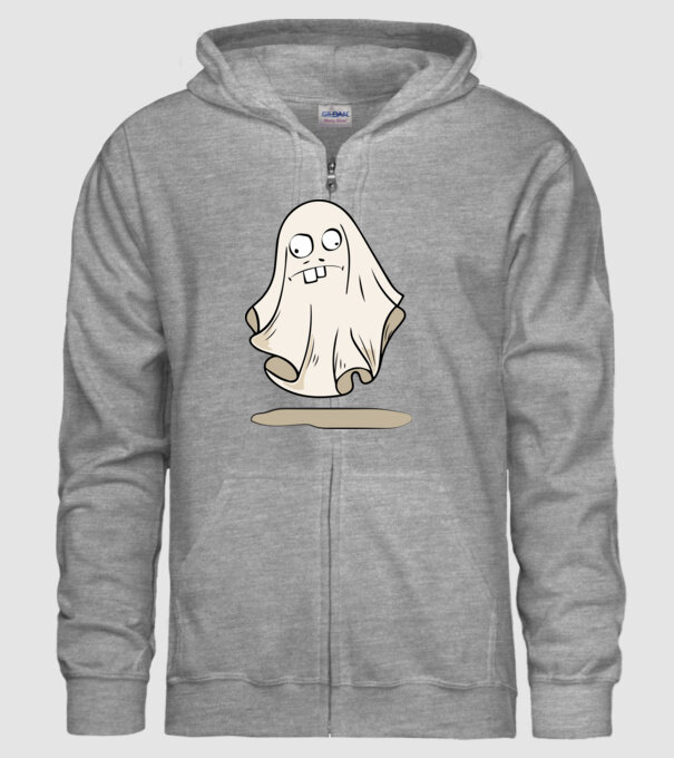 bolondos szellem halloween minta minta szürke pólón