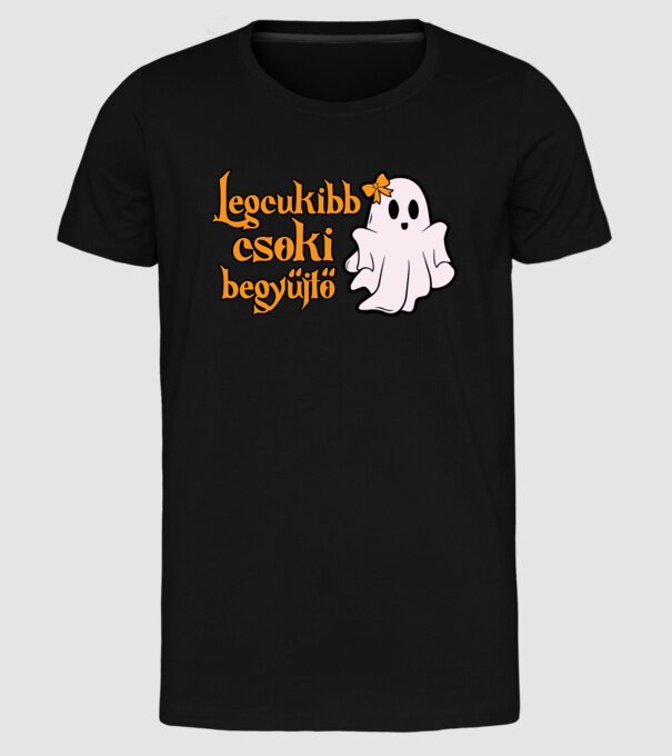 Legcukibb csoki begyűjtő halloween pólóminta minta fekete pólón
